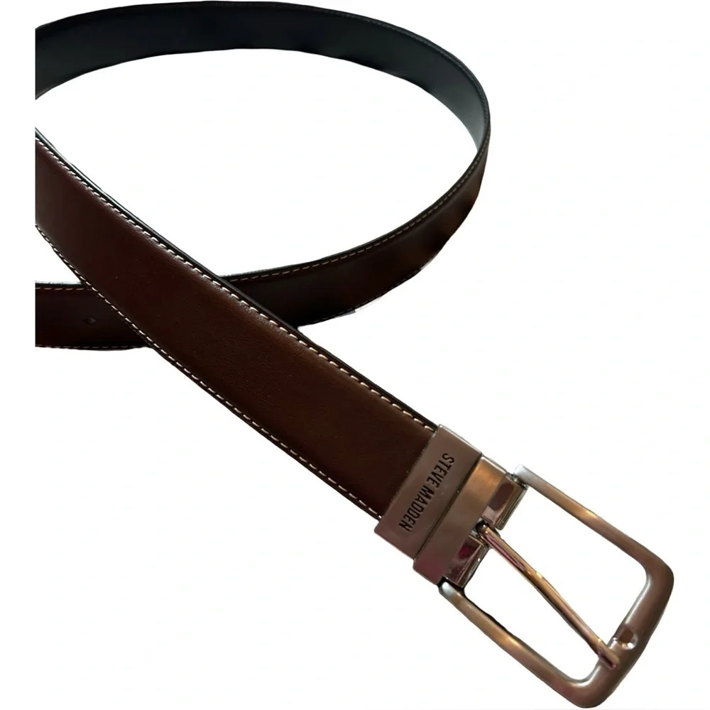 Men’s Steve Madden Interchangeable Belt – Brown & Black, 38–40